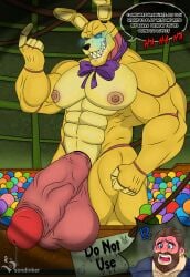 absurd_res animatronic anthro balls boner duo erection five_nights_at_freddy's genitals hi_res humanoid into_the_pit lagomorph leporid machine male male/male male_only mammal muscular muscular_male nipples oswald's_dad_(fnaf) penis pit_spring_bonnie_(fnafitp) rabbit robot scott_cawthon scottgames solo solo_male sondinker_fazbear's spring_bonnie spring_bonnie_(fnaf)