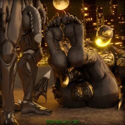 2024 2boys 2males 3d 3d_(artwork) 3d_model balls better_version_at_source city_background dick digital_media_(artwork) feet golden_eyes golden_symbol male/male marvel marvel's_midnight_suns marvel_comics night_sky penis rooftop soles symbiote thekidxeno tongue_out venom_(marvel) x3no_lover xenomorph