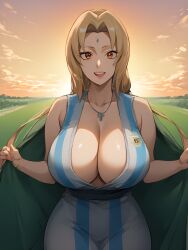 ai_generated anime argentina big_ass big_breasts big_butt bimbo blonde_hair female manga mature mature_female milf mommy naruto naruto_(series) naruto_shippuden rxnbx selfie tsunade