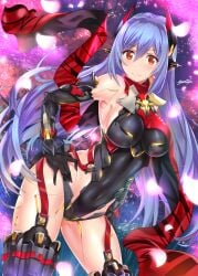 1girls amber_eyes big_breasts cleavage core_crystal elbow_gloves hand_on_hip lavender_hair leotard nez-box nintendo pin_up poppi_(xenoblade) poppi_qtpi_(xenoblade) thigh_high_boots xenoblade_(series) xenoblade_chronicles_2