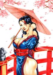 1girls 2019 ass betsy_braddock big_breasts black_eyebrows black_hair blue_dress blue_eyes blue_kimono breasts busty cleavage curvaceous curvy dated dress east_asian_architecture ed_benes_studio eyeshadow face_tattoo female female_only fred_benes holding_umbrella homo_superior human japanese_clothing kimono large_breasts lipstick long_hair makeup marvel marvel_comics mascara mutant naked_kimono parasol pinup psylocke red_lips red_lipstick signature solo standing straight_hair superheroine tattoo telepath thick_thighs thighs umbrella voluptuous x-men