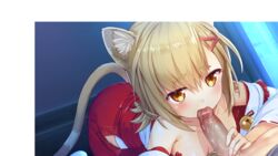 akasaai animal_ears ayame_(nekomiko) fellatio game_cg nekomiko photoshop qureate uncensored