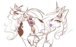 2019 alicorn anus anus_kissing ass big_butthole big_clitoris clitoris cutie_mark donut_anus duo equid erect_clitoris female feral friendship_is_magic heart highres horn huge_anus incest kiss_mark kiss_mark_on_anus kissing_anus lipstick lipstick_mark lipstick_on_anus looking_at_viewer mammal my_little_pony ponut princess_celestia_(mlp) princess_luna_(mlp) pussy rear_view siblings sister sisters sugarlesspaints wings