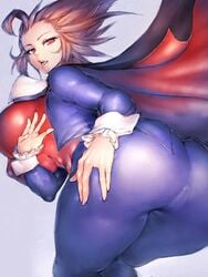 1girls ass big_ass big_breasts breasts cameltoe capcom clothing darkstalkers demitri_maximoff female female_only fumio_(rsqkr) large_breasts looking_at_viewer looking_back midnight_bliss rule_63 solo solo_female solo_focus