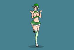 alternate_costume breasts christmas elf neophite-byte paladins pixel pixel_art ying_(paladins)