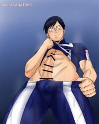 bar_censor big_cock big_penis boku_no_hero_academia censor_bar censored censored_genitalia censored_penis cock erect_penis iida_tenya male_only mr.akanaisho07 my_hero_academia penis tenya_iida