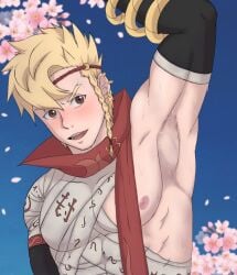 armpit armpits male_only mobile_legends mr.akanaisho07 sfw sweat yin_(mobile_legends)