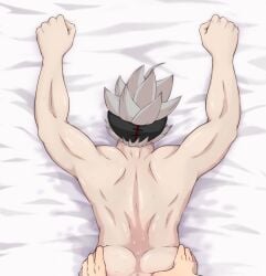 ass asta_(black_clover) black_clover butt_grab male_only mr.akanaisho07 no_visible_face no_visible_genitalia nsfw nude_male self_upload