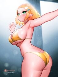 1girls ass big_breasts bikini blonde_hair breasts curvy curvy_female elf elf_female elf_girl female golden_bikini jaxartdump princess_zelda selfie selfie_pose short_hair tears_of_the_kingdom the_legend_of_zelda the_legend_of_zelda:_breath_of_the_wild the_legend_of_zelda:_tears_of_the_kingdom thick zelda_(tears_of_the_kingdom)