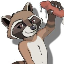 anthro bastiondurr bodily_fluids cum cum_drip dripping duo furry gay genital_fluids genitals guardians_of_the_galaxy handjob male male/male male_focus male_only mammal marvel marvel_comics penile penis procyonid raccoon rocket rocket_raccoon sex yaoi