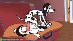 101_dalmatian_street animated animation assertive_female black_spots blush canid canine canine canine_penis canine_pussy canis collar dalmatian delilah_(101_dalmatians) disney dog_ears dog_tail dolly_(101_dalmatians) dominant_female drool female female_on_top female_penetrated feral feral_on_feral hansel_(101_dalmatians) husky inkbunny m/f male male/female male_penetrated male_penetrating mammal no_sound on_top open_mouth paws penis restrained_arms sex soulcentinel tagme tail tongue_out vagina vaginal_fluids vaginal_penetration vaginal_penetration vaginal_sex video voyeurism white_body white_fur white_spots