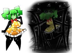 1girls 2024 2024s big_breasts bowtie breasts dork_boi dress female female_focus female_only lewd_dorky mario_(series) mimi_(super_paper_mario) mimi_(super_paper_mario)_(true_form) nightmare_waifu nintendo paper_mario red_bowtie super_paper_mario tagme thick_thighs wide_hips