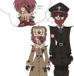 2boys age_difference artist_upload blowjob blowjob_pov boy boys countryhuman countryhumans cum cum_in_mouth cum_on_face dick gay gay_blowjob male male_only nazi nazi_armband nazi_germany nazi_germany_(countryhumans) nazi_uniform serbianhoe soviet soviet_flag soviet_union soviet_union_(countryhumans) sucking sucking_penis sucking_tip sweatdrop thinking third_reich_(countryhumans) thought_bubbles thoughts ushanka ussr