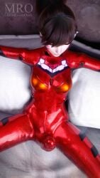 1futa 3d asian asian_futanari asuka_langley_sohryu_(cosplay) blizzard_entertainment breasts brown_hair bulge bulge_through_clothing d.va erection futa_focus futa_only futanari hana_song hi_res high_resolution highres moonroomoom neon_genesis_evangelion overwatch plugsuit plugsuit_(cosplay) shiny_clothes simple_background skin_tight skin_tight_suit skinsuit solo solo_focus tight_clothing