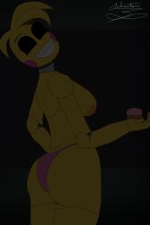 animatronic animatronic_female ass breasts five_nights_at_freddy's five_nights_at_freddy's_2 fnaf panties robot robot_girl sebastian_enrique_art solo solo_female toy_chica toy_chica_(fnaf)