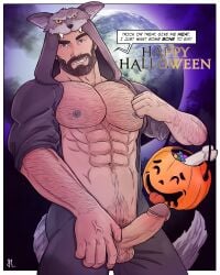 balls bara big_balls big_penis daddy erection halloween holidays leo_likes_pizza male male_nipples male_only manly mature_male muscular_male nipples penis