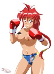 1girls armlet ayane's_high_kick ayane_mitsui beige_skin boxing boxing_gloves breasts butcherstudios erection eyebrows_visible_through_hair female female_only fighting_stance gloves hair_between_eyes light-skinned_female light_skin lips long_hair looking_at_viewer medium_breasts mostly_nude nipples panties red_boxing_gloves red_eyes red_gloves red_hair shiny_skin solo solo_female teeth thick thick_thighs thighs thunderthighs topless white_background wide_hips