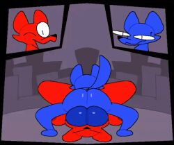 animated balls_on_face blowjob blue_fur deep_blowjob deep_throat deepthroat dominant_male from_above furry furry_female furry_only gay horny_female horny_male huge_ass huge_balls huge_breasts huge_cock huge_thighs hung needy oral oral_sex red_fur smaller_male superiorfox tagme thick_thighs voluptuous_female