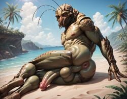 abs ai_generated alien anus ass ass_focus back back_muscles balls bara big_ass big_balls big_muscles big_nipples big_pecs big_penis booster_rex district_9 erect_nipples erection gay green_body huge_balls huge_cock huge_muscles huge_nipples huge_pecs humanoid hunk insects lying male male_only muscular muscular_humanoid muscular_male navel nipples nude pecs penis prawn_(district_9) solo water