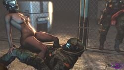 1girls 2boys animated breasts clothed clothed_male_nude_female cowgirl_position female female_imc_assault frontier_militia hands_on_knees helmet imc male male_masturbation male_militia_assault masturbation penis pilot_(titanfall) tagme titanfall video voyeur watching