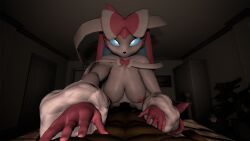 3d_(artwork) anthro digital_media_(artwork) duo eeveelution female generation_4_pokemon generation_6_pokemon hi_res hybrid lopunny male male/female meddlingbee nintendo on_top pokemon pokemon_(species) source_filmmaker_(artwork) sylveon widescreen