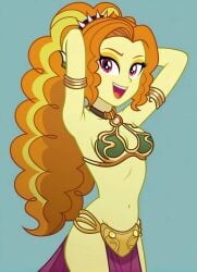 adagio adagio_dazzle adagio_dazzle_(eg) bare_armpits bare_arms bare_legs bare_midriff bare_shoulders bare_thighs barefoot belly_button bikini bikini_top bra bracelet cleavage collar crossover crossover_cosplay curly_hair equestria_girls ginger_hair gold_(metal) gold_bikini gold_bikini_top gold_bra gold_bracelets gold_collar gold_hair_ornament gold_jewelry golden_bikini golden_bikini_top golden_bra golden_bracelets golden_collar golden_hair_ornaments green_bikini green_bikini_top green_bra grey_background hair_ornament headband hourglass_figure loincloth long_hair magenta_eyes metal_bracelet metal_collar midriff my_little_pony my_little_pony_equestria_girls my_little_pony_friendship_is_magic navel open_mouth red_loincloth sideass slave slave_bikini slave_collar slave_leia slave_leia_(cosplay) slave_outfit slavegirl spiked_headband star_wars thick_hair thick_thighs yellow_skin