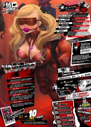 ann_takamaki bondage bound captured clothing female female_focus female_only human leash pale_skin persona persona_5 phantom_thief_suit