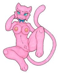 3_toes after_transformation anthro anthro_only anus aroused aroused_face aroused_smile ass barefoot bedroom_eyes big_breasts blue_eyes blush bow_ribbon breasts digitigrade ears_up enjoying erect_nipples feet female floating front_view fur generation_1_pokemon genitals hair ivanks legendary_pokemon long_tail looking_at_viewer mammal mew_(pokemon) narrowed_eyes navel nintendo nipples nude open_mouth paws pink_body pink_fur pink_hair pokemon pokemon_(species) presenting presenting_anus presenting_hindquarters presenting_pussy pubes pupils pussy raised_tail ribbon_only seductive serena_(pokemon) short_hair simple_background slit_pupils snout solo species_transformation spread_legs spreading tail teeth thick_thighs toes transformation white_background