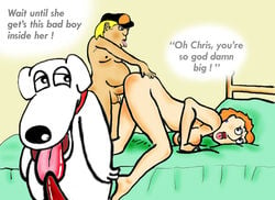 all_fours bent_over brian_griffin chris_griffin dog doggy_style family_guy female from_behind human interspecies lois_griffin male mother_and_son slipway straight zoophilia