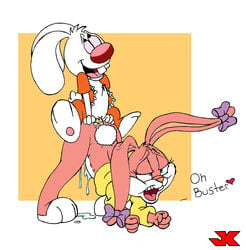 1boy 1boy1girl 1girls 2010 2010s anthro artist_logo artist_name babs_bunny black_eyes blue_eyes brandy_and_mr._whiskers buckteeth clothed clothing cotton_tail crossover cum disney disney_channel english_text female fur furry furry_female furry_male heart heart_symbol jk lagomorph leporid logo male mammal mr._whiskers open_mouth orange_clothing penis pink_body pink_fur purple_ribbon rabbit red_nose ribbon ribbons sex sex_from_behind smooth_fur straight tail teeth text tiny_toon_adventures toon_disney uncensored warner_brothers white_body white_fur yellow_shirt yellow_sweater