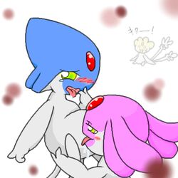 azelf blush mesprit pokemon shimaneko uxie white_background