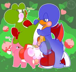 birdo furry gay mario_(series) nintendo rex_(mario) smooth_skin super_mario_bros. super_mario_world yoshi