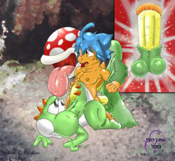 dendrophilia mario_(series) nintendo piranha_plant satch straight_hair yoshi