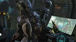 3d alien alien_girl animated big_breasts excalibur_(warframe) female from_behind from_behind_position huge_ass huge_butt humanoid large_breasts mag_(warframe) male no_sound robot sex straight tagme thick_thighs thighhighs warframe video white-crow