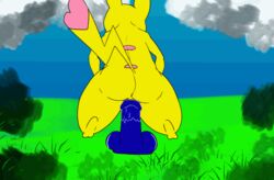 1girls alternate_color animated anthro anus artybear ass big_ass bodily_fluids cleft_tail cosplay_pikachu dildo dildo_sitting female fur genital_fluids loop masturbation nintendo original_character penetration pikachu pinka_the_thicc_pikachu pokémon_(species) pokemon pokemon_rgby pussy rear_view sex_toy simple_background solo thick_thighs vaginal_penetration video_games wet wide_hips yellow_fur