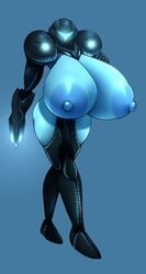 1girls alien alternate_breast_size areolae arm_cannon armor big_areola big_areolae big_breasts blue_background blue_skin breast_expansion breasts breasts_out busty clothing curvy dark_samus exposed_breasts female female_only glowing helmet highres huge_areolae huge_breasts humanoid hyper hyper_breasts large_areolae large_breasts looking_at_viewer metachoke metroid nintendo nipples partially_clothed phazon power_suit sexually_suggestive shiny_skin shoulder_pads slime solo source_request standing thick_thighs veins video_game video_games voluptuous wide_hips