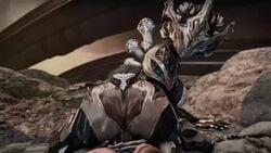 1boy 1girls 3d animated ass cum cum_inside female_on_top humanoid khora_(warframe) looking_at_viewer looking_back male/female monster monster_girl no_sound penis pov robot robot_girl sex straight tagme video warframe white-crow