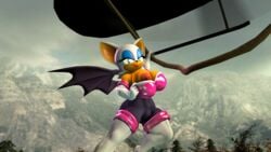 16:9 3d 3d_model anthro big_breasts breasts camel_toe chiropteran clothed clothing darksorm female hi_res looking_at_viewer mammal mobian mobian_(species) mobian_bat nipples rouge_the_bat sega solo sonic_(series) sonic_adventure_2 sonic_the_hedgehog_(series)