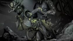 3d alien animated ash_(warframe) doggystyle female from_behind humanoid male mesa_(warframe) mesa_prime_(warframe) no_sound robot sex straight tagme warframe video white-crow