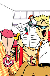 ass cartoon_network cuckold dee_dee_(dexter's_laboratory) dexter dexter's_dad dexter's_laboratory family incest kitchen mother peeping pigtails sneaky_sex