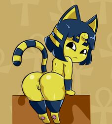 1girls 2019 animal_crossing animal_ears ankha anthro anthrofied anus ass ass_up bent_over big_ass big_butt blue_fur blue_hair bottom_heavy bubble_ass bubble_butt butt butt_crack egyptian eye_contact eyeshadow felid feline felis female female_only frown fur furry furry_only hair half-closed_eyes huge_ass huge_butt looking_at_viewer looking_back makeup mammal multicolored_fur multicolored_hair naked nintendo nude pawpads presenting presenting_anus presenting_ass presenting_hindquarters presenting_pussy pussy shortstack solo striped_tail tail thick thick_ass thick_thighs vagina video_games warioeag wide_hips yellow_fur yellow_hair