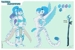 aimee-lesley-sim anthro domestic_cat felid feline felis gynomorph hi_res intersex mammal model_sheet pantherine solo tacoma_(character) tiger wings