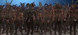 3d antlers balls boner deer demon erection flaccid goat group horn male male_only monster penis rastakax satyr