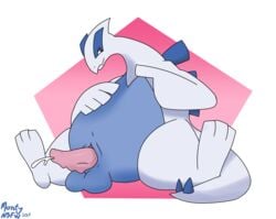 1boy 2019 absurd_res anthro anthrofied avian baron_montesque belly big_penis big_testicles blue_skin bodily_fluids chubby cum cumshot digital_media_(artwork) ejaculation erection eye_contact genital_fluids genital_slit gesture half-closed_eyes hi_res huge_ass legendary_pokémon long_neck looking_at_viewer lugia male male_only navel nintendo nude orgasm overweight overweight_male penis pointing pokemon pokemon_(species) pokemon_gsc red_eyes simple_background sitting slit solo tail testicles text thick_thighs video_games watermark white_skin wide_hips wings