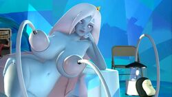 1girls 3d adventure_time animated areolae big_breasts blue_skin bored breast_expansion breast_milking breasts crown excessive_milk female female_only funny gunter gunther_(adventure_time) huge_breasts humor hyper_breasts ice_queen_(adventure_time) lactation large_breasts long_breasts long_hair milk milk_in_container milking milking_machine mountain navel nipples no_sound nude penguin rule_63 shorter_than_30_seconds shorter_than_one_minute sofa solo source_filmmaker swinging_breasts uwotinfokm8 video wasp_waist what_if_adventure_time_was_a_3d_anime white_hair