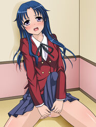 clothing futanari intersex kawashima_ami penis_under_skirt skirt toradora!