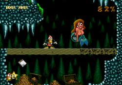 animated breasts cave jiggle mermaid mermaid_(wild_woody) nipples official_art pixel pixel_art retro video_game wild_woody wild_woody_(character)