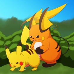 1:1 2boys anal big_dom_small_sub bodily_fluids chubby cum cum_in_ass cum_inside cum_while_penetrated duo feral gay genital_fluids hi_res improbable_(artist) larger_male male male_only nintendo penetration penis pikachu pokémon_(species) pokemon pokemon_(species) pokemon_rgby raichu rodent size_difference smaller_male testicles thick_thighs video_games wide_hips yaoi