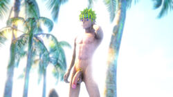 1boy 3d abs balls beach big_penis blonde_hair blue_eyes flaccid forehead_protector gay hand_behind_head huge_cock large_penis looking_at_viewer male male_only naked naruto naruto_(series) naruto_shippuden nude outdoors outside palm_trees penis pov pov_eye_contact pubes pubic_hair sleepi4ever testicles uzumaki_naruto whisker_markings whiskers yaoi