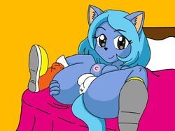 angel_de_la_verdad banjojiggy blue_hair blue_skin breasts cute female furry nude original_character pussy